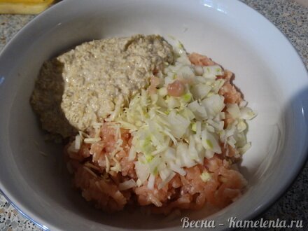 Приготовление рецепта Куриные биточки с овсяными хлопьями шаг 5