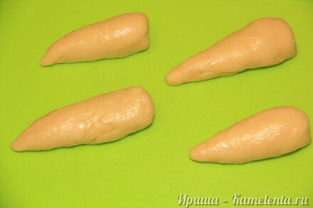 Приготовление рецепта Печенье &quot;Лесные грибочки&quot; шаг 7