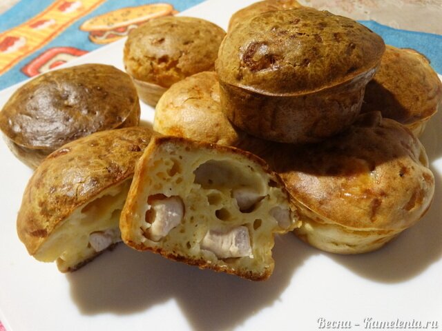 Рецепт сырных маффинов с курочкой