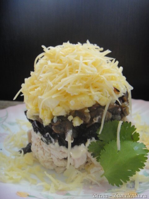 Рецепт салата из курочки с черносливом